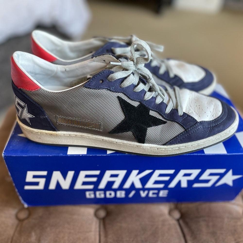 Golden Goose Silver Net Black Star